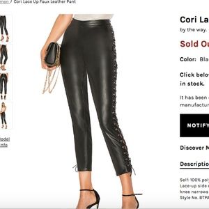 Superdown leather pants NWOT